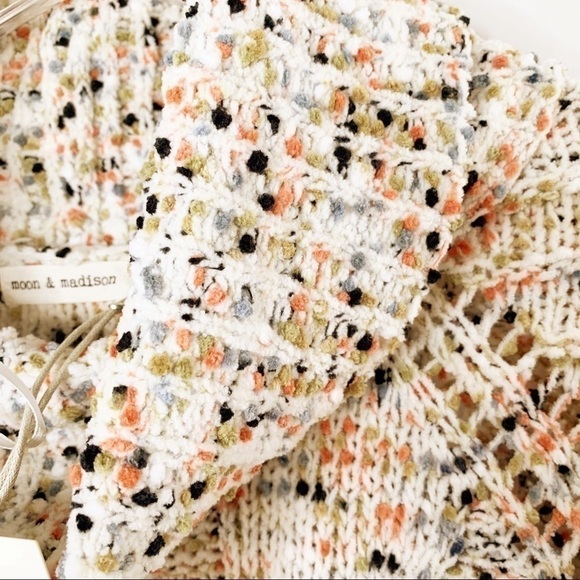 𝅺MOON & Madison Confetti Slub Cowl Neck Sweater NWT Size XS - Picture 9 of 12